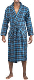 NORTY Mens S-2XL Royal-Navy Plaid Robe 34102